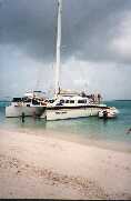 52 foot catamaran we sailed around in Los Roques